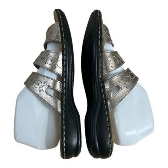 Clarks Women Leisa Cacti Sandal Size 8 W Bronze Slide Adjustable Shoe Strappy - Picture 5 of 13